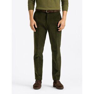 The Proper Clothing Corduroy Stretch Dress Pant Cotton Olive Green Size 36/29